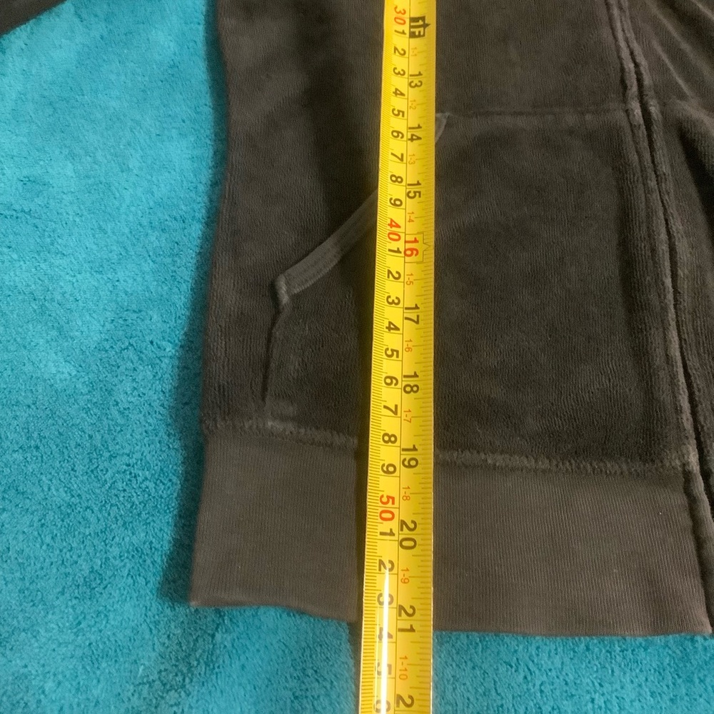 Juicy Couture Terry Shorts 28 x 17 Zip Up Hoodie XSP/SP - Picture 4 of 14
